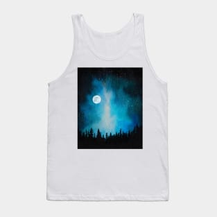 Blue galaxy Tank Top